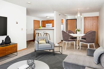 Adjoining living & dining room area*